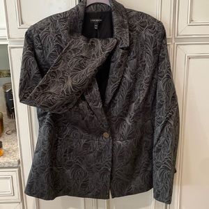 Black with green detail blazer